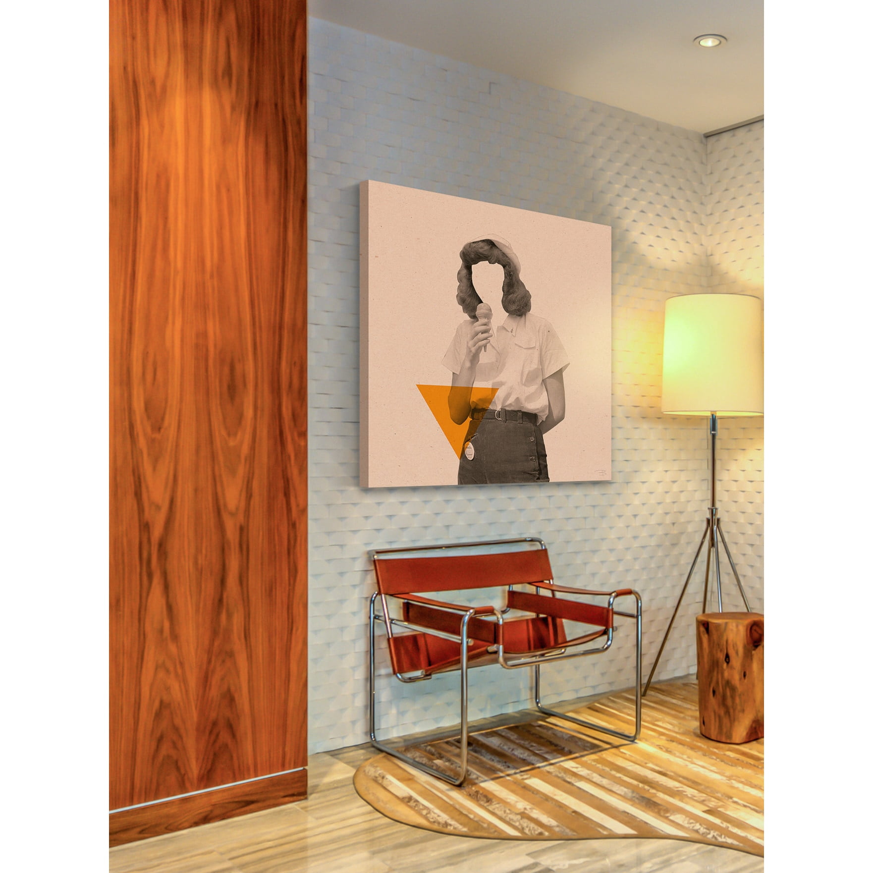 Marmont Hill "No Face Rosa II" by Bengoa Vazquez Painting Print on Wrapped Canvas