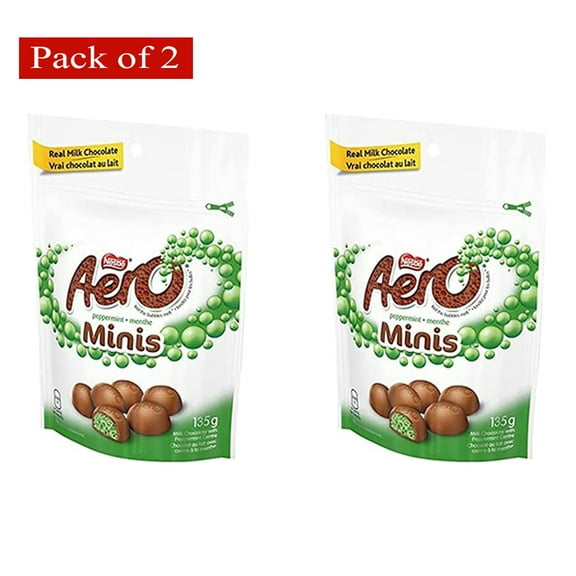 Aero Peppermint Bubbles, 135G Pouch (Pack of 2) by Nestle