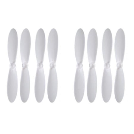 HobbyFlip White Propeller Blades Props Propellers Blade Rotor Set Compatible with Hubsan X4 H107D 2 Pack