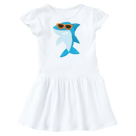 

Inktastic Cool Shark Shark Wearing Sunglasses Cute Shark Gift Toddler Girl Dress