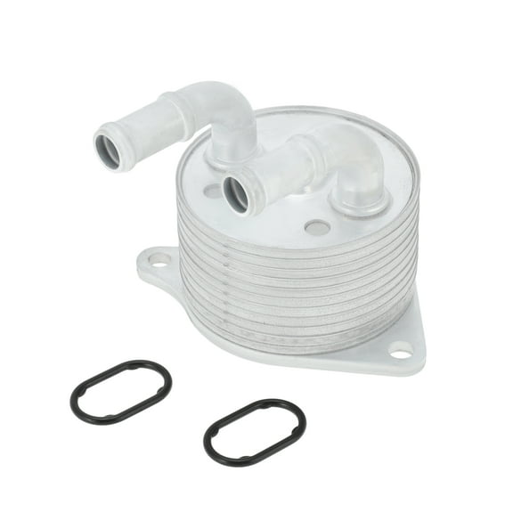 Unique Bargains No.68373829AA/68369628AA Engine Oil Cooler for Jeep Compass 2018-2022 2.4L L4 Aluminum Automatic Transmission Oil Cooler with Gaskets
