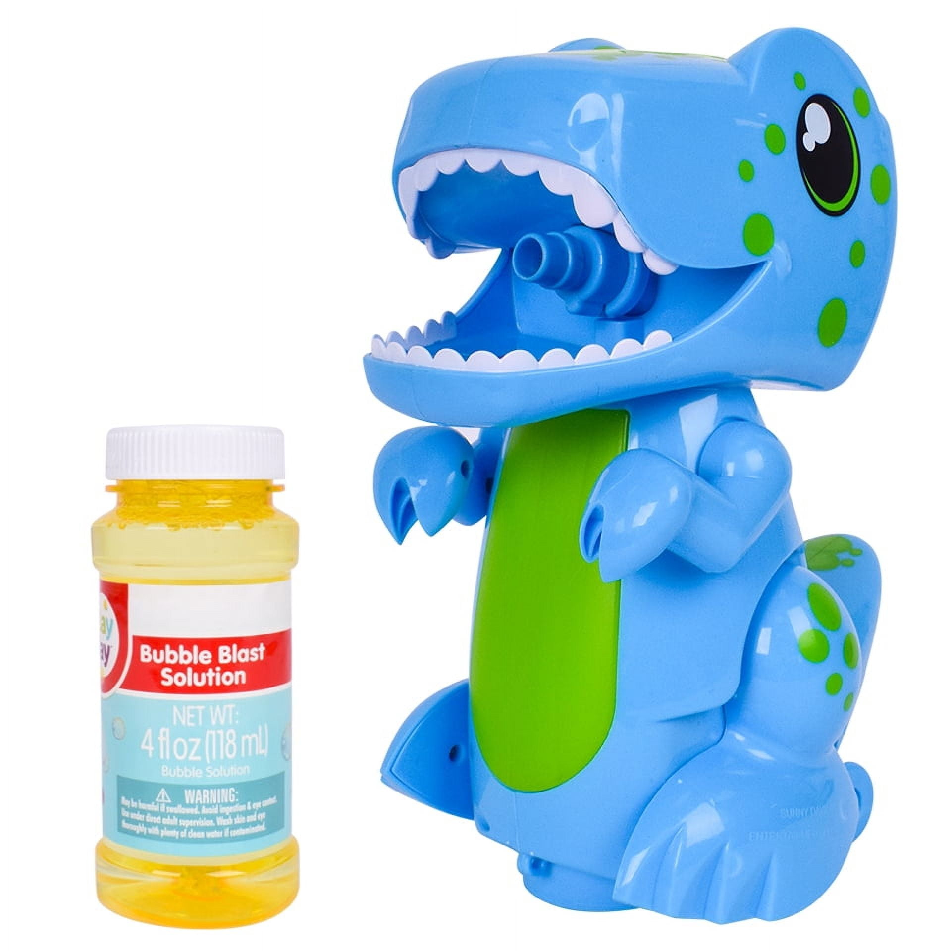 Play Day Bump N Go Bubble Blowing Dino-Lights, Sounds & Movement, 4 fl oz solution, Children Ages 3+