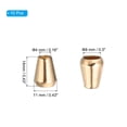 thumbnail image 2 of Uxcell Metal Bell Stopper, Conical Cord Ends Locks Fastener Drawstring Rope End Stopper Golden, 2 of 4