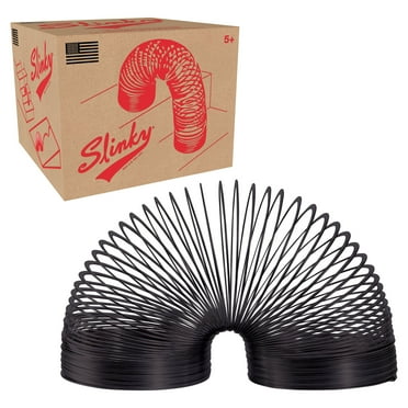 Just Play Collector’s Slinky The Original Walking Spring Toy, Black Metal Slinky, Toys for 3 Year Old Girls and Boys, Party Favors, Fidget Toys, Preschool Ages 5 up