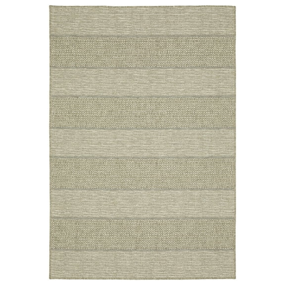 Woven Trends Aero - TR01A - Casual Style, Striped Pattern, Stain Resitant, Living Room, Dining Room, Office, Medium Pile Polypropylene Area Rug in Beige - 6' x 9'