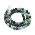 thumbnail image 2 of Natural Green Rutilated Quartz Beads Strands Round 6mm Hole: 1mm about 63~70pcs/Strand 15.35 inch(39cm), 2 of 3