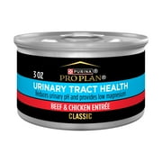 Purina Pro Plan Urinary Tract Health Beef and Chicken Entree Classic Cat Food, 3 oz. Can