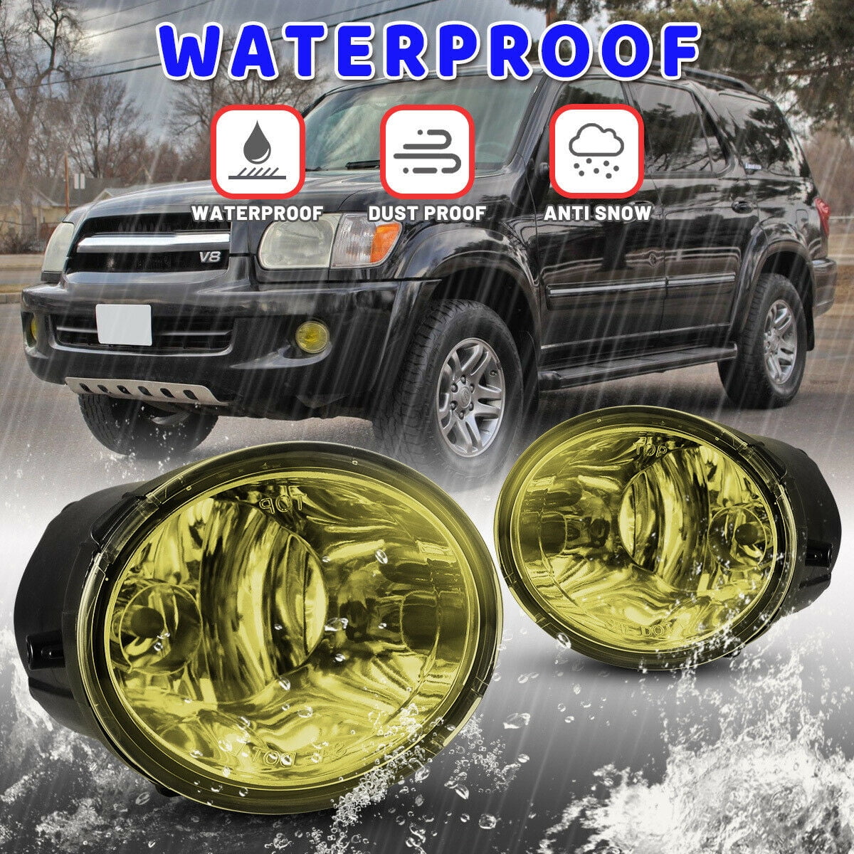 Winjet Fog Lights For 2001-2007 Toyota Sequoia, 2000-2006 Toyota