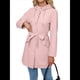 thumbnail image 2 of Chaqueta Impermeable con Capucha Clásica para Mujer, con Cinturón y Cordón para Actividades Al Aire Libre, Cortavientos Rosa L, 2 of 10