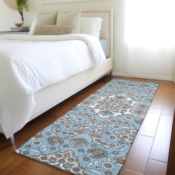 Addison Rugs Chantille Indoor/Outdoor Traditional Global Sky Machine Washable Runner Rug, 2'3" x 7'6"