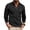 Black, variant on CAIVO Polo Shirts For Men Casual Shirt Long Sleeve Classic Plaid Button With Pockets Lapel Golf Tops For Vacation , XXL