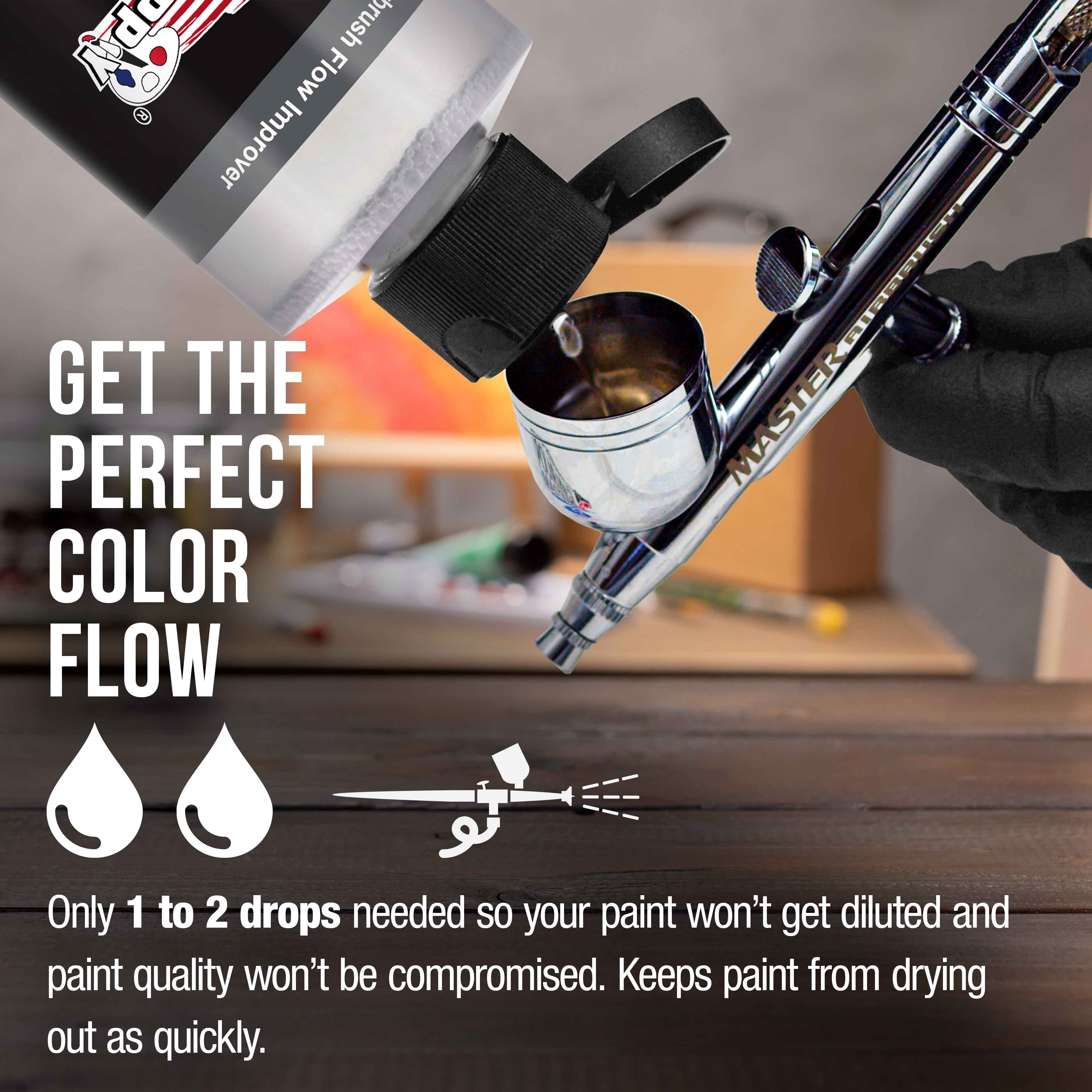 Airbrush Flow Improver Paint Set 8oz (250 ml) Reduce Clogs &