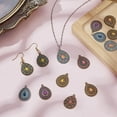 thumbnail image 4 of 1set 16pcs 8 styles Alloy Enamel Pendants with Rhinestone Teardrop Mixed color 24.5x18.5x3.5mm Hole: 1.6mm, 4 of 5