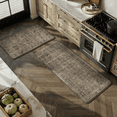 thumbnail image 2 of BERTHMEER Kitchen Rugs for Floor 2 Piece, 17.3"x30"+17.3"x47" Anti Fatigue Waterproof Brown Kitchen Mats, Non Slip Comfort Standing Mat Rug for Home, Sink, Laundry, Brown, 2 of 7