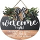 thumbnail image 1 of Hot Sale!3D Welcome Sign Door Wreath Door Plaque Autumn Decoration Bow Maple Leaf Wreath Home Decor Welcome Sign Hanging Decor, 1 of 9