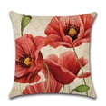 thumbnail image 2 of OTOSTAR Set of 4 Decorative Throw Pillow Covers 18x18 Inches, Waterproof Cushion Covers, Perfect to Outdoor Patio Garden Living Room Sofa Farmhouse Decor (Vintage Red Flower), 2 of 7