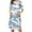 Blue, variant on Women's Maternity Nursing Dress Short Sleeve Crewneck Nightgown Pregnancy Printed Casual Side Zipper Breastfeeding Mini Dresses Purple L