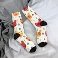 thumbnail image 5 of Cauagu Flower Chicken Print Crew Socks for Women and Men,Adult Athletic Running Socks 1-Pair Sports Socks Work Gear Socks with Moisture Wicking, 5 of 6