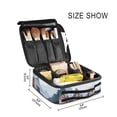 thumbnail image 3 of FORMRS Travel Makeup Bag Large Capacity Train Case Cosmetic Organizer with Adjustable Dividers, Art Mountain and Sun Pattern, 3 of 8