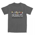 thumbnail image 1 of Camiseta novedosa del grupo Peanuts Comiv Gang para hombre y mujer, de algodón puro, con Snoopy, Charlie Brown y Woodstock, idea de regalo, tops, 1 of 5