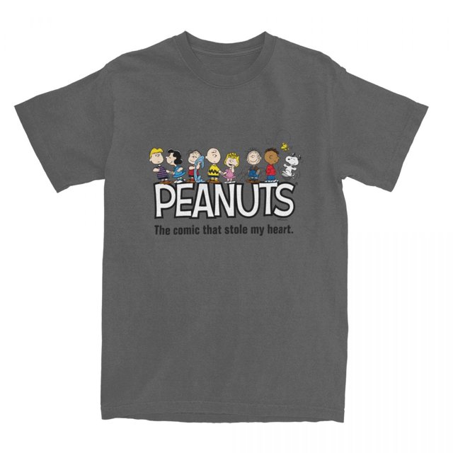 Camiseta novedosa del grupo Peanuts Comiv Gang para hombre y mujer, de algodón puro, con Snoopy, Charlie Brown y Woodstock, idea de regalo, tops