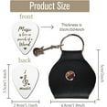 thumbnail image 2 of 1 Pc Stainless Steel Picks Plectrums Music is Love in Search of a Word Plectrum with Leather Holder Guitar Picks for Friends Musician Metal Grip Pick for Electric-Acoustic Bass for diy, 2 of 6