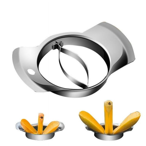 Separador de pulpa de fruta 304 Divisor de acero inoxidable | Removedor manual de corazones de frutas | Utensilio de cocina fácil de limpiar | Mango de agarre cómodo | 15,6x13x3,5cm | 1 Pieza