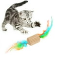 thumbnail image 3 of Cat Feather Toy Corrugated Paper Multicolor Kitten Interactive Toy Cat Teaser, 3 of 8