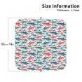 thumbnail image 2 of Drink Coasters, Colorful Shark -PVC Leather Coasters Sets of 4 for Tabletop Protection - Bar Accessories, Coasters for Drinks Cup Aesthetic Coasters Home Office Decor Square, 2 of 5