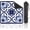 Color (139), variant on Non-Slip Mahjong Mat 31.5" x 31.5", Blue White Floral Moroccan Tile with Curved Swirls, Noise Reducing Table Cover for Dominoes Poker Board Card Games, Elegant Decorative Surface