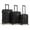 Black, variant on 3 Piece Luggage Sets ABS Hard Shell Suitcase with TSA Lock 360° Spinner Wheels, Carry On & Checked Luggage Black