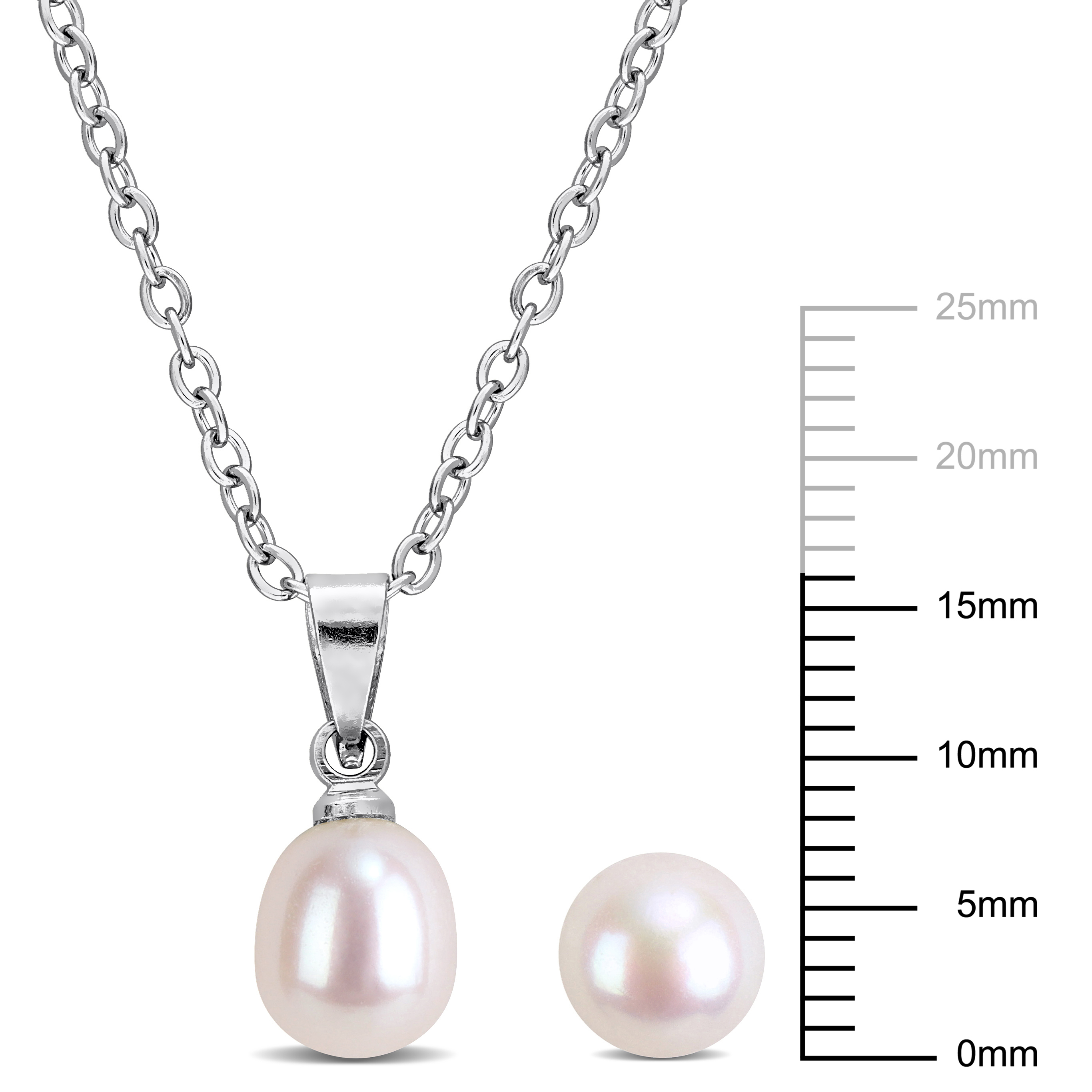 Everly Women's 5-Piece Advent Calendar Assorted Pearl & Cubic Zirconia Jewelry Gift Set – Silvertone Earrings, Pendants & 7.5” Elastic Pearl Bracelet in Gift Box
