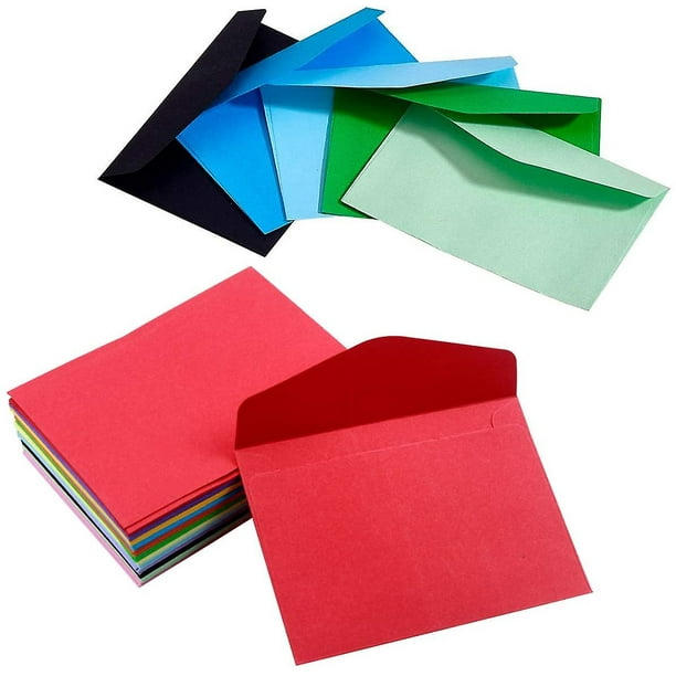 Enveloppes Colorées 12 Couleurs, 72 Pièces Enveloppes Colorées