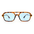 thumbnail image 4 of Hipster Hustler Pop Color Plastic Flat Top Racer Fashion Sunglasses Tortoise - Blue, 4 of 7