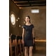 thumbnail image 4 of Vestido corto André Badi Elana negro 26 con escote geométrico y mangas cortas, 4 of 5