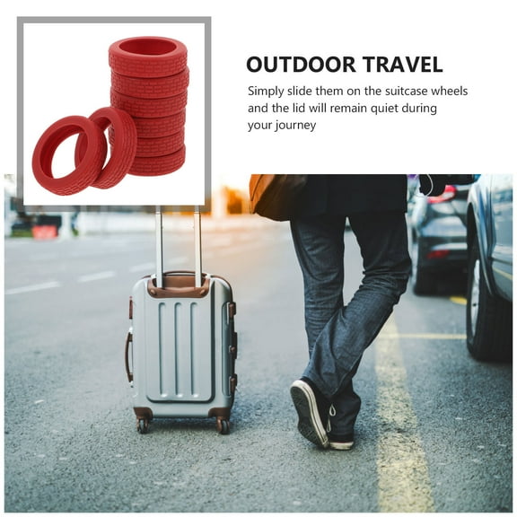 Hemoton 8pcs Trolley Case Wheel Protective Cover Luggage Wheel Covers Luggage Soundproof Wheel Cover Silicone Luggage Wheel Protector