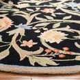 thumbnail image 3 of SAFAVIEH Chelsea Baxter Bordered Wool Area Rug, Black, 7'6" x 9'6" Oval, 3 of 11