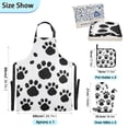 thumbnail image 3 of Black Dog Paws 5 Pcs Kitchen Set Heat Resistant Oven Mitts and Non-Slip Pot Holders with Adjustable Cooking Apron, 3 of 6