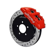 Wilwood 140-17519-DR DP6A 12.19" Front Big Brake Kit with Red Calipers & Drilled Rotors For 2002-2006 Acura RSX-5 Lug