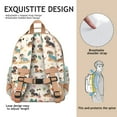thumbnail image 5 of Dachshunds on the Beach Backpack for School,Cute School Bag,Schoolbag with Adjustable Shoulder Straps & Padded Back,15.25"x11.5"x5.25", 5 of 6