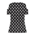 thumbnail image 4 of Stamzod Fashion Cold Shoulder Short Sleeve Crewneck Summer Tops Casual Loose Fit Graphic Tee Top Loungewear Beach Vacation Clothes for Women Black B L, 4 of 6
