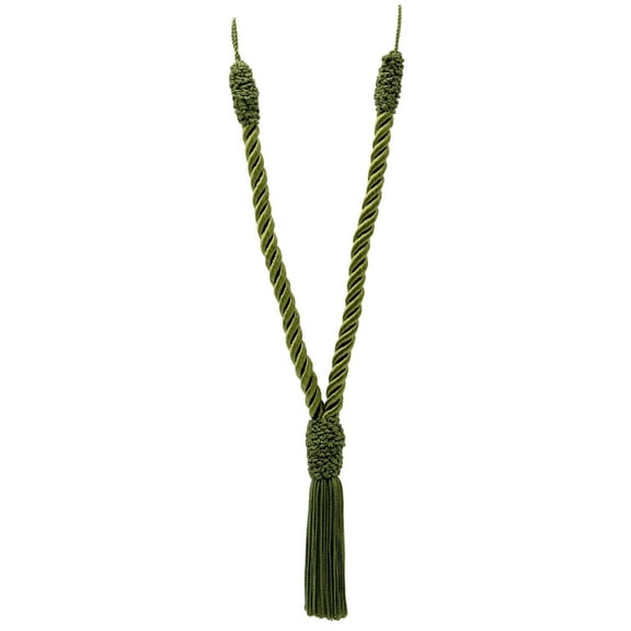 DECOPRO Beautiful Hand-Crafted Small Curtain & Drapery Tassel Tieback with Crown Tassel Design, Tassel Length 4" (10cm), Spread 17" (43cm) # TBCT04, #L50 Sold Individually