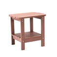 thumbnail image 1 of Table d'appoint Tanfly en polycarbonate avec étagère pour usage intérieur/extérieur – Rouge, 1 of 4