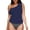 Dark blue, variant on Clearance! Yajing Women's One-Piece Swimsuits Two Piece Swimsuits One Shoulder Tankini Tummy Bathing Suits Ruffle Swimwear M Black