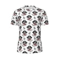 thumbnail image 5 of Wukai Pirate Puppy Print Men's Short-Sleeved Mesh T-Shirt,Quick-Dry Short Sleeve Workout T-Shirt-, 5 of 8