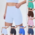 thumbnail image 2 of felwors Women 6" No Front Seam High Waist Biker Shorts Buttery Soft Booty Flattering Yoga Workout Shorts Pink for Size L, 2 of 9