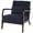 Antique Blue, variant on CQSXDA Mid Century Accent Chair with Upholstery, Solid Wood Frame and Detachable Lumbar Pillow for Versatile Spaces, Beige