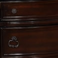 thumbnail image 3 of Wooden Nightstand with Three Spacious Drawers and Bun Feet, Brown, 3 of 5