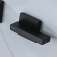 thumbnail image 5 of Two Handles Wall Mounted Bathroom Sink Faucet, Brass Three Hole Basin Faucet, Matte Black, 5 of 7