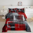 thumbnail image 2 of Homewish Geometric Rectangle 3 Pieces Queen Comforter Set for Teens Boys Girls,Vintage Aesthetic Ultra Soft Bedding Sets,Minimalist Abstract Art Bedding Comforter Set Breathable,Luxury Bedroom Decor, 2 of 8